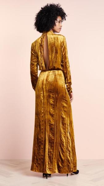 Vestido maxi de veludo das mulheres da forma da roupa ocasional