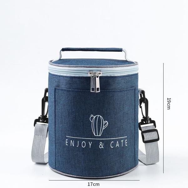 Adjustable Shoulder Strap Insulated Reusable Lunch Bag for Women Allover Print Food