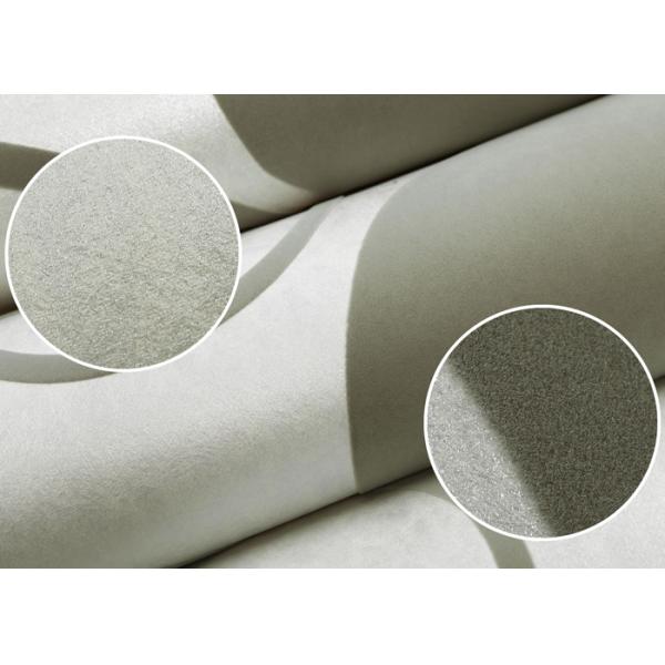 0.53*10m Velvet Textured Wallpaper , White And Green Velvet Wallpaper For Home Decoration