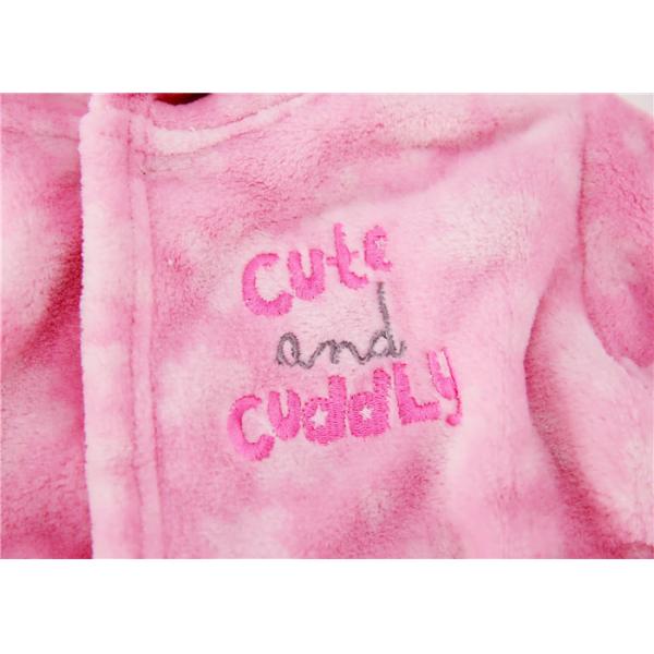 Warm Comfortable Baby Hooded Bathrobe , Coral Fleece Baby Towelling Robe