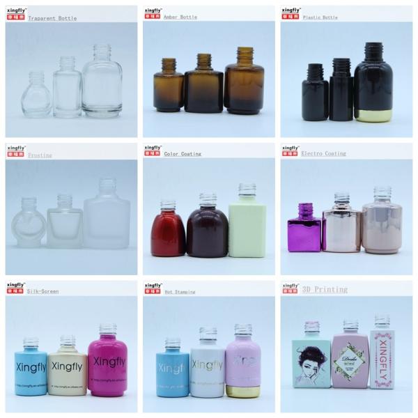 Изогнутые лаки для ногтей для бутылок для ногтей с винтовой крышкой