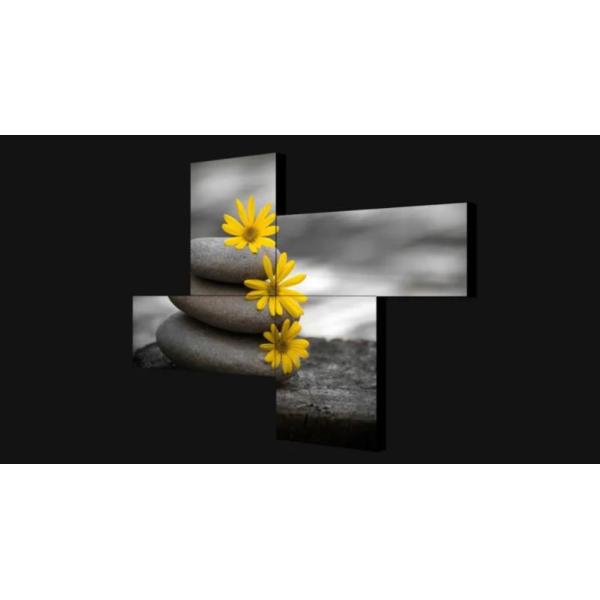 Floor Standing LCD Display 2x2 Video Wall Advertising Player With 4K Controller