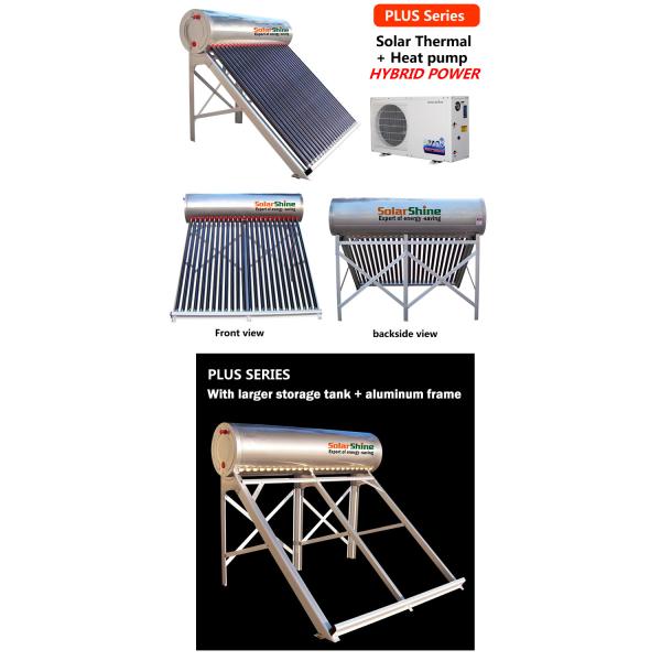 155 - 310 L Capacity Solar Heat Pump Water Heater Stainless Steel Tank Material