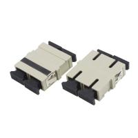 Adaptador bege da fibra ótica da cor para o cabo de remendo do SC/Internet da telecomunicação