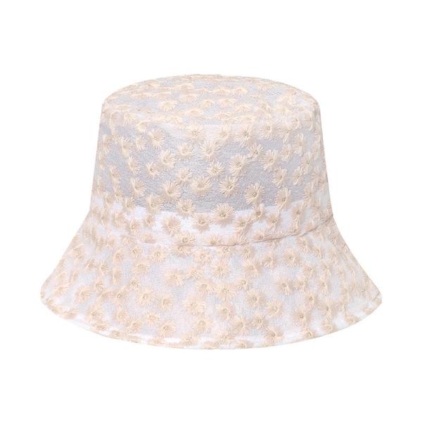 Summer Breathable Flower Lace Fisherman Hat Small Daisy Bucket Hat For Women