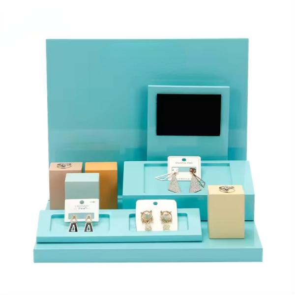 Acrylic Jewelry Display Set Necklace Earring Ring Pendant Bracelet Display Stand Holder