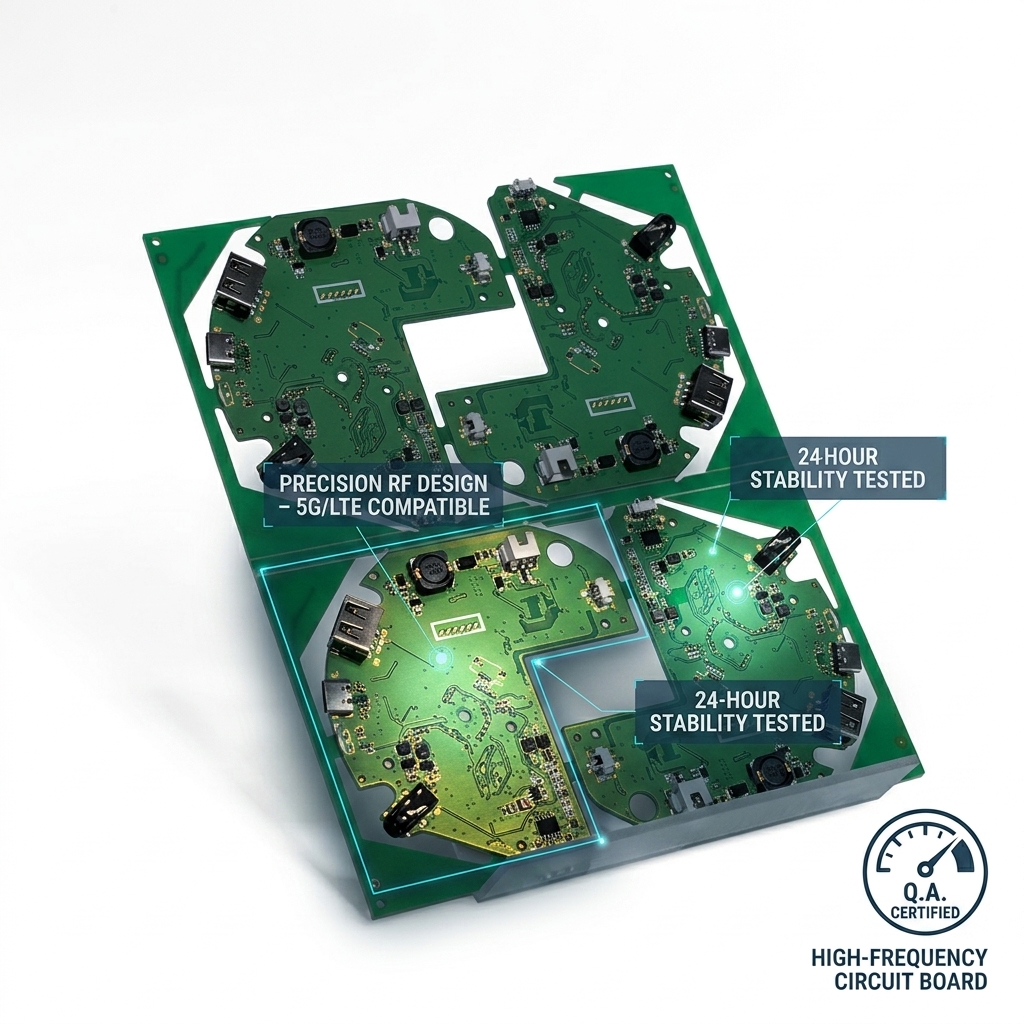 High Frequency Telecom PCB Assembly FR4 ENIG Electronic PCB Board Stable Signal