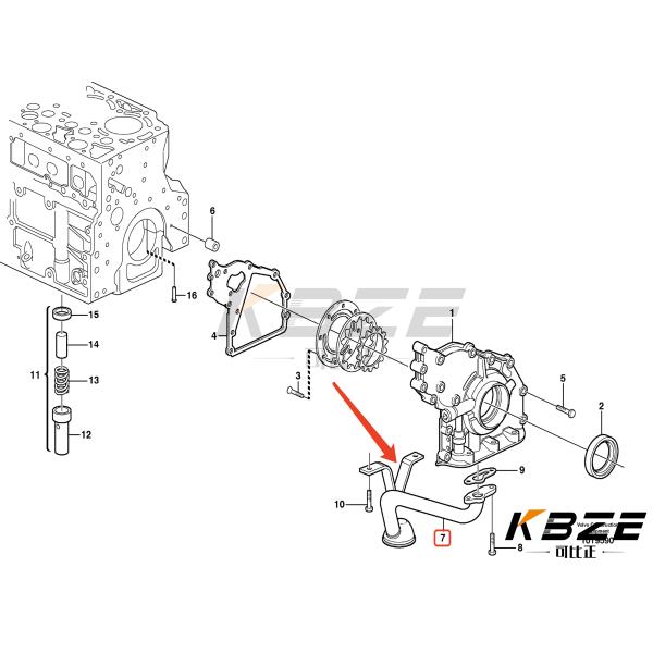 VOLVO D7D D7E VOE20485259 VOE 20485259 DEUTZ F04259171 ENGINE SUCTION TRAY STRAINER PIPE FOR EC240B EC290B