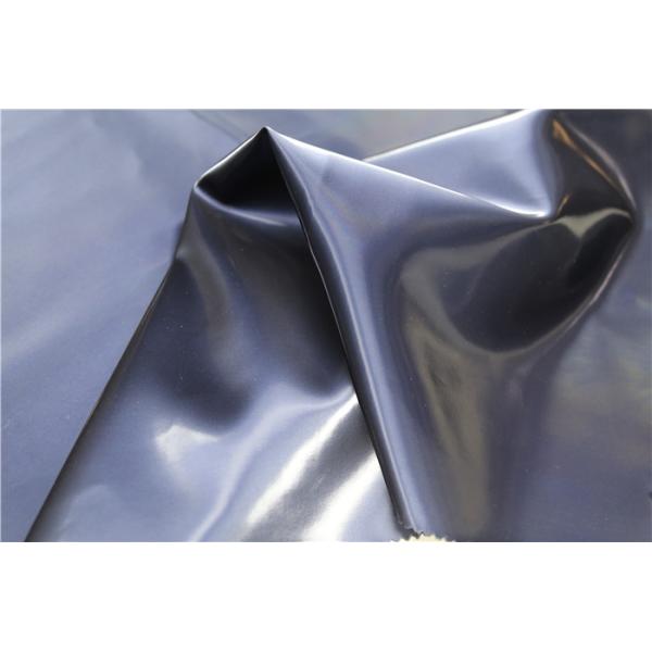 Pearl Blue Polyurethane Synthetic Leather , Jacket Coat Fake Leather Fabric