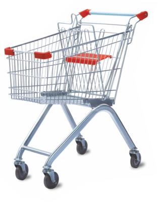 Trole de aço do trole europeu do carrinho de compras do estilo para o supermercado