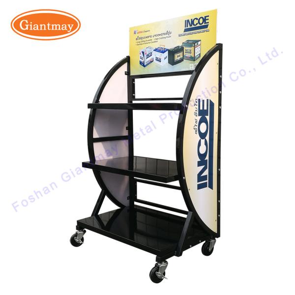 Электрическая стойка автомобильного аккумулятора стеллажа для выставки товаров хранения батарей велосипеда