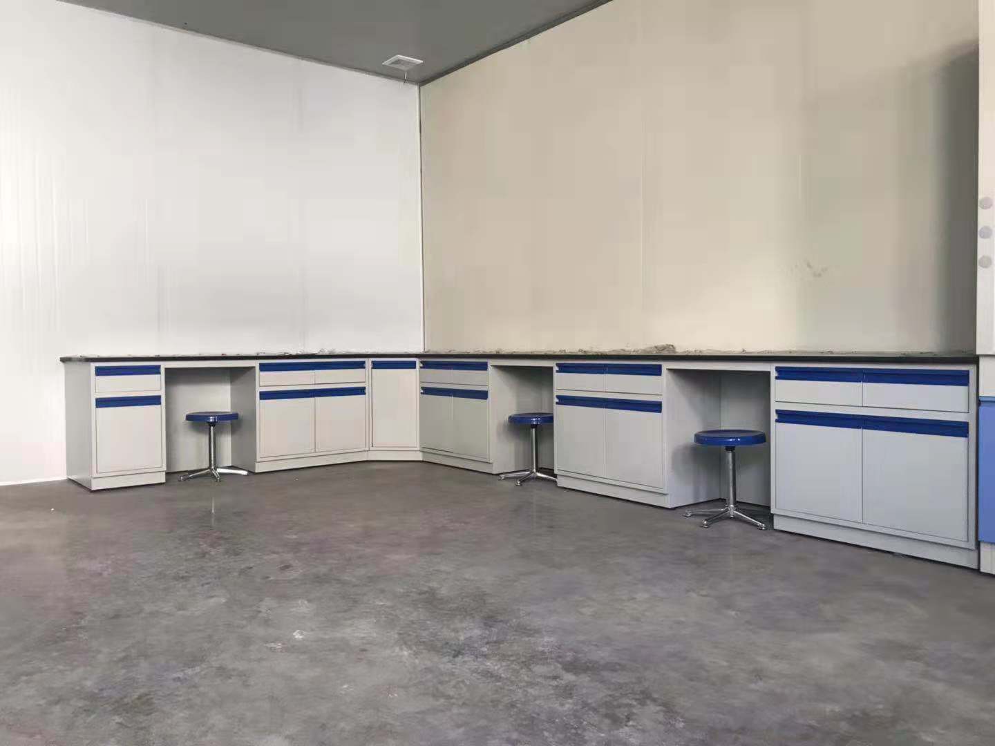 Steel Wood Modular Laboratory Benches C Frame Laboratory Island Table With Sink And Reagent Rack
