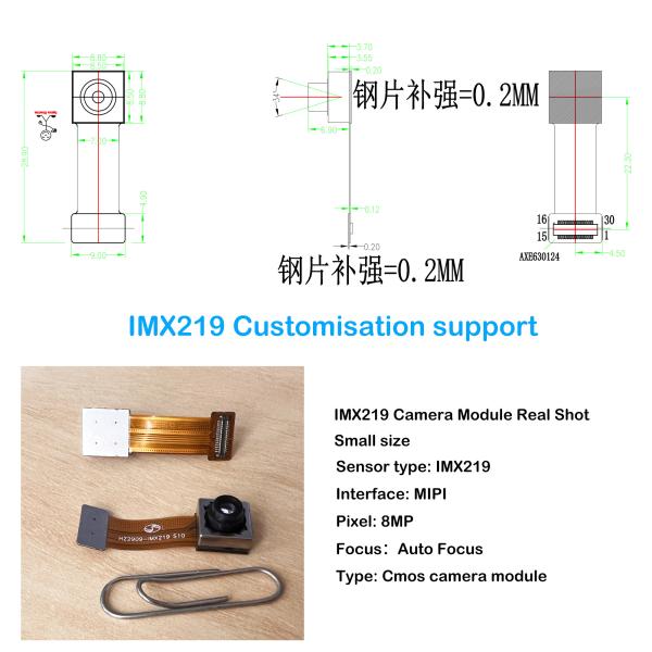OEM MIPI Camera Module CMOS HD IMX219 Camera Module 4K CSI For Interface Drone Camera