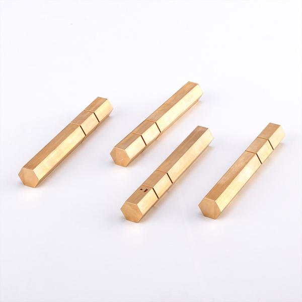 Aluminum 6063-T6 Custom Brass Turning Parts 950mm Hexagonal Aluminum Extrusion