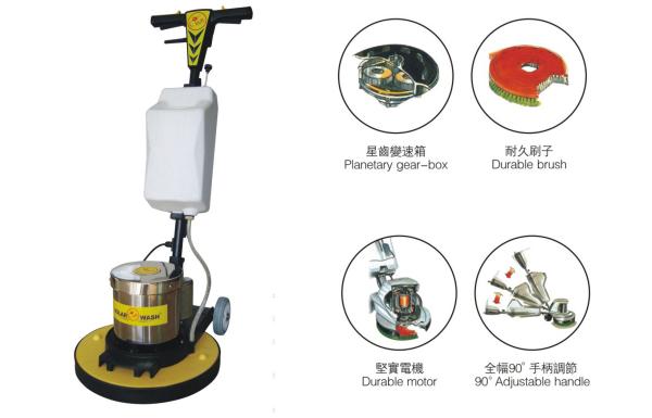 Dual Speed hardwood Floor Scrubber Polisher With Brush , Water Tank