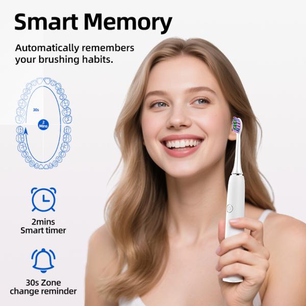 En el mayor volumen impermeable Ipx7 Nivel de viajes para adultos Soni SN302 Blanqueador de cepillo de dientes eléctrico