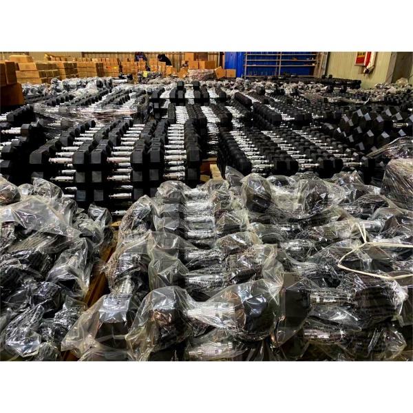 Wholesale Home Gym Fitness Equipment High Quality Hex Rubber Coated Dumbbells Various 5kg 10kg 15kg 20kg 25kg 30kg 40kg Arm