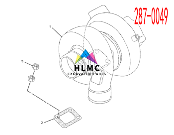 287-0049 49179-02910 C6.4 Car Engine Parts Turbocharger  320D Excavator Mitsubishi E320B E320C E320D