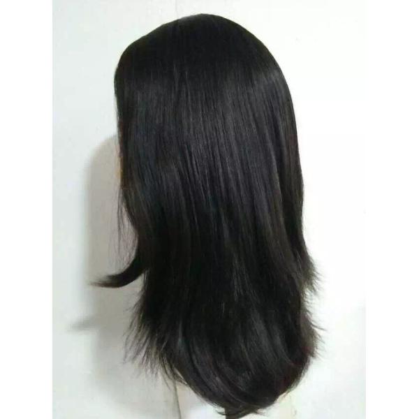 2017 Wholesale Price Straight Black Jewish Wigs Big Layer  European Virgin Human Hair
