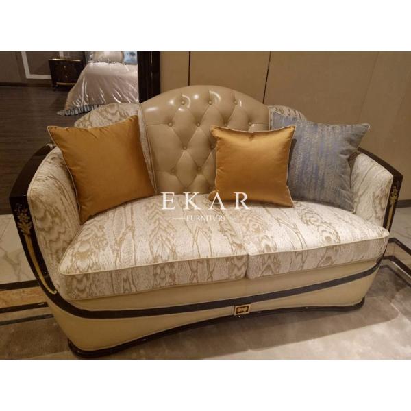 Upholstery 7 Seater Italian Fabric Leather Sofa Set