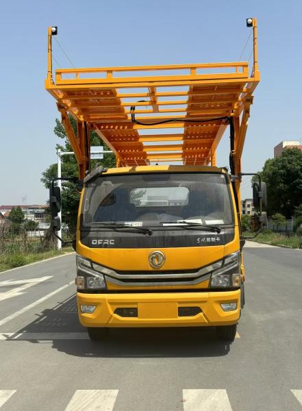 DFAC DongFeng Dollywood Three-bit Plate Double-deck Vehicle Transporter One Tow Three One Tow Four Flatbed Truck
