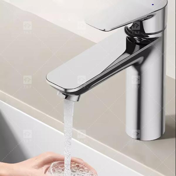 Single Handle Bathroom Washbasin Faucet Hot And Cold Stainless Steel Household Sink