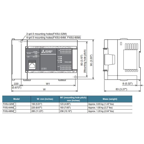 Выходы транзистора C.P.U. 16 FX5U-64MR/ES Mitsubishi Electric