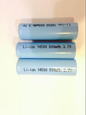 14500 baterias recarregáveis 800mAh do íon do lítio 3.7V para o poder alternativo