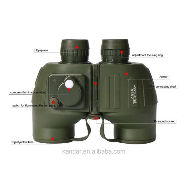 7X50 Binoculars with Compass Rangefinder Telescope Your Ultimate Marine Navigation Tool