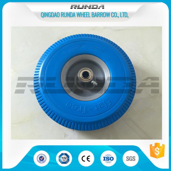 Heavy Duty PU Foam Wheel 3.50-4 , Puncture Proof PU Trolley Wheels Steel Rim