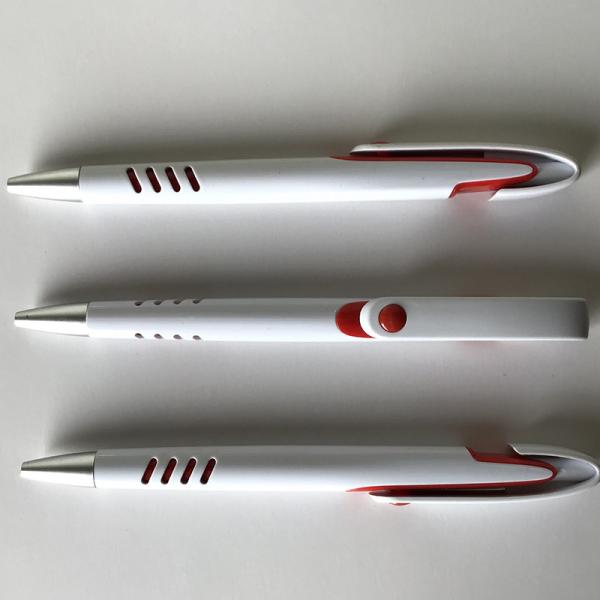 White color plastic silk printing LOGO ballpen