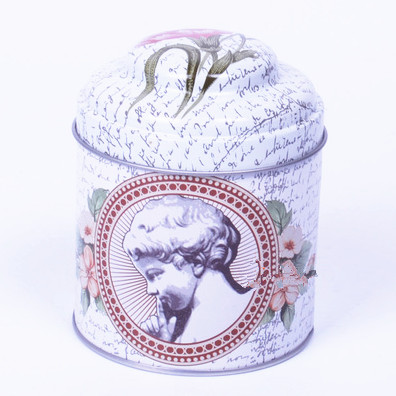 D84 X 80mm English Tea Tin Box Cheap Round Metal Tea Box Customized Color