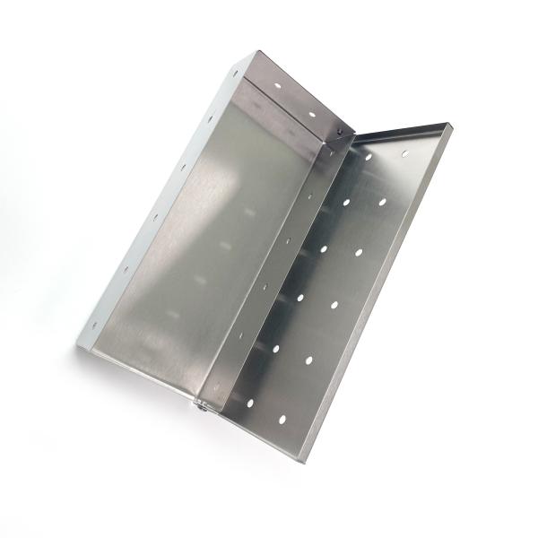 Wood Chip 22.2cm Rectangle Stainless Steel Grill Smoking Box For Gas Bbq