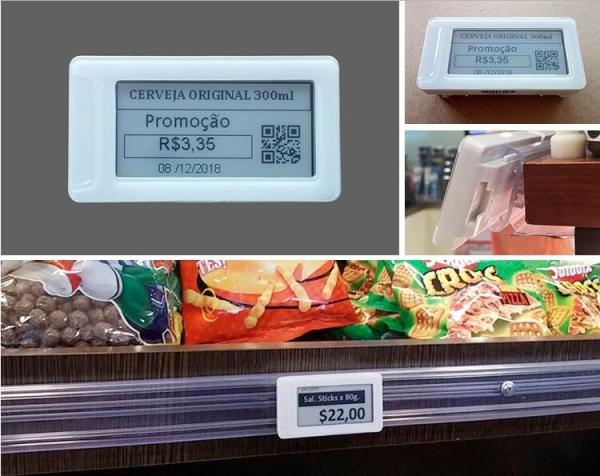 display dot-matrix e-paper screen price label manager/esl for hypermarket for supermarket and retail store