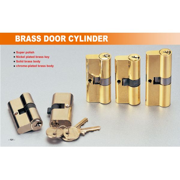 Super Polish Nickel Plated Brass Key Solid Brass Body BRASS LOCK  DOOR CYLINDER