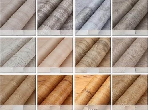 Oak Wood Film On Vinyl Plank Flooring For Indoor Flooring 0.07mm Fireproof