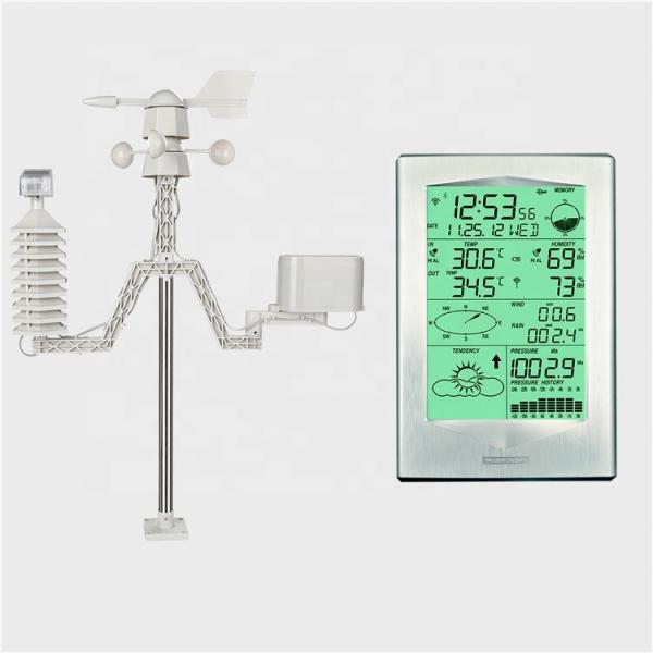 Estação meteorológica multifunção ao ar livre com velocidade do vento e temperatura profissional