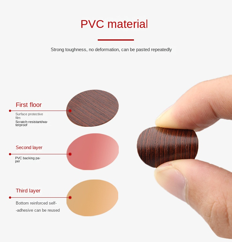 Customizable Color PVC Screw Cover with Matte Solid or High Gloss Finish for Furniture Surface Repair