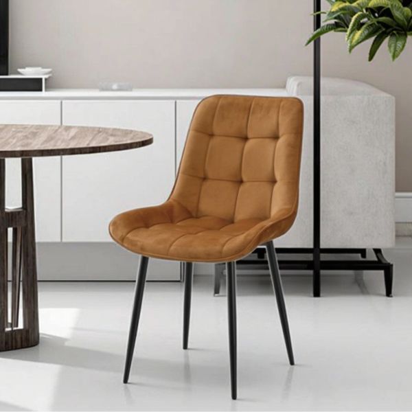 Dining Room Chair Italian Design Metal Nordic Modern Luxury Fabric Upholstered Velvet Dining Chairs for Bar Salon