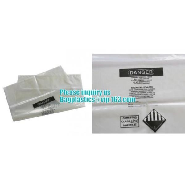 CONSTRUCT FILM, Asbestos bag, clean-up bags, disposable garbage bag thick plastic bag for asbestos