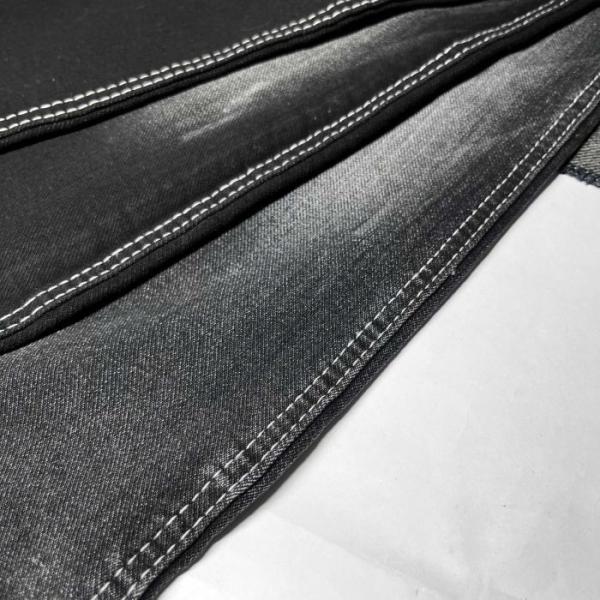 Stretch Gray Cotton Twill Denim Fabric For Skinny Jeans 12.5 Oz 