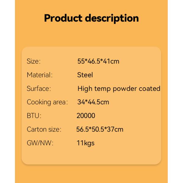 Внешний газовый барбекю из нержавеющей стали гриль курильщик барбекю дымовая печь большой вместимости