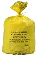 Do saco infeccioso do desperdício do LDPE/HDPE/MDPE transporte clínico amarelo descartável