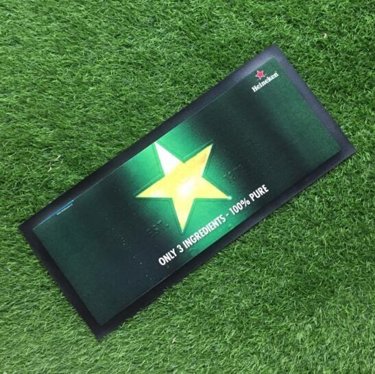 Custom Make Non-woven Fabrics Beer Mat / Bar Spill Mat With Logo Heat Transfer Printing