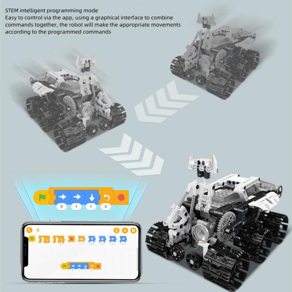 600 Parts Modern Military Models Robot 25*13*22.6cm 2.4Ghz Remote Control
