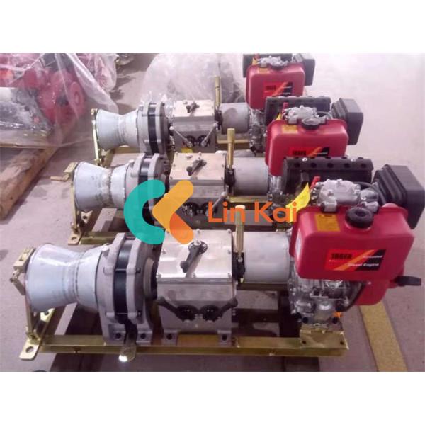 3-8 KW Rated Powerful Detachable Diesel Cable Drum Winch Machine