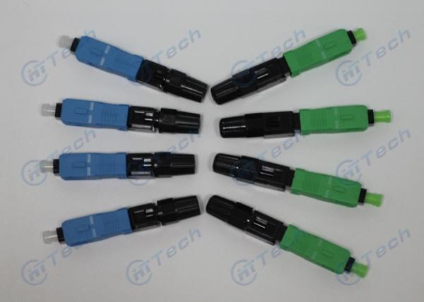 FTTH Single Mode Fiber Sc Connector , Fiber Optic Quick Connector Blue Color