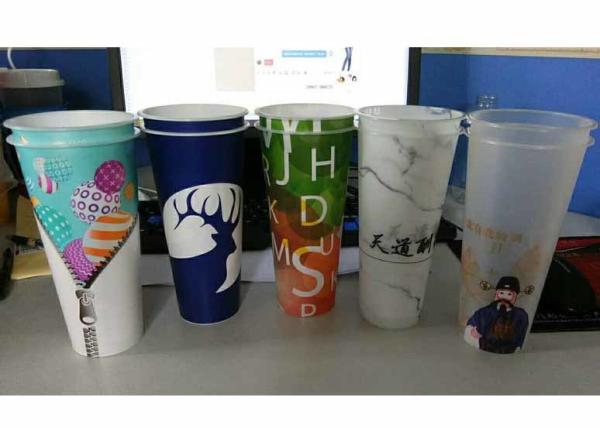 Printing Labels Disposable Coffee Cups , Disposable Plastic Yogurt Cups