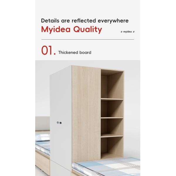 Support customization 2000 X 1200 X 960mm Apartment Furniture Student Bunk Bed School Dormitory With Desk Bed