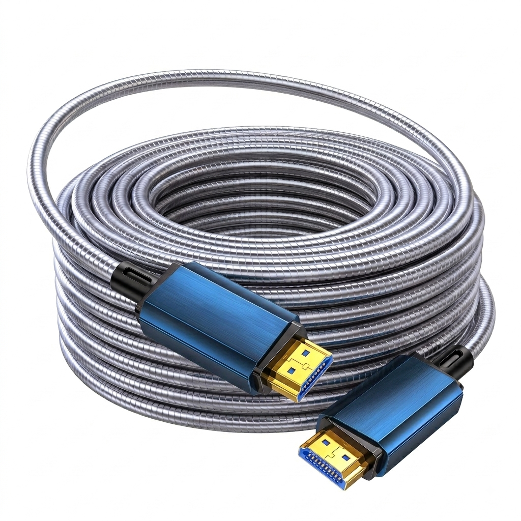 Metal Armor Video Adapter Cable 8K 60Hz 4K 120Hz 48Gbps HDMI Fiber Optic Cable 100M for PS5
